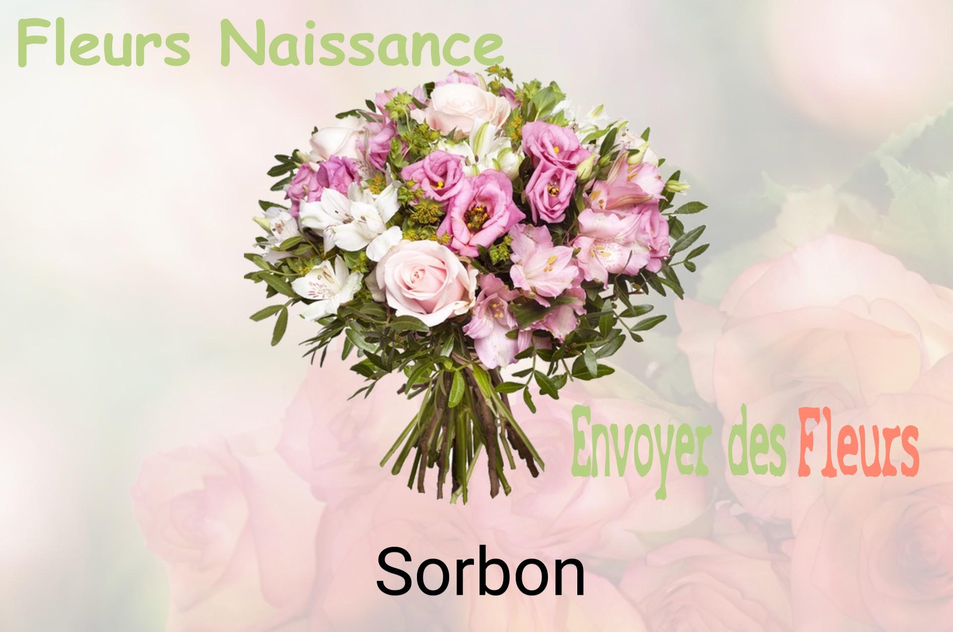 Bouquet de fleurs de naissance livré à Sorbon